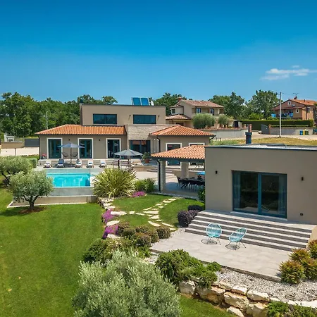 Modern Lukas With Pool In Vizinada Villa Vranje Selo